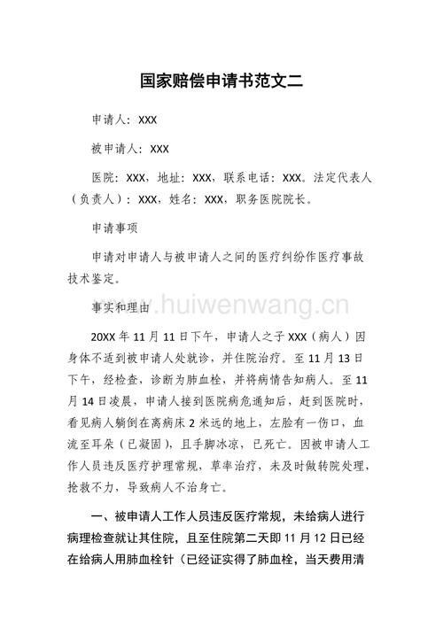 赔偿申请书撰写指南：流程与范例详解