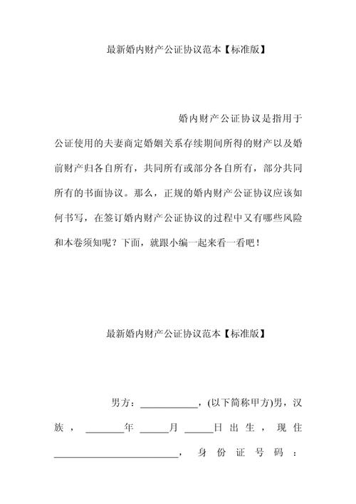 婚内财产协议公证全解析与实用指南