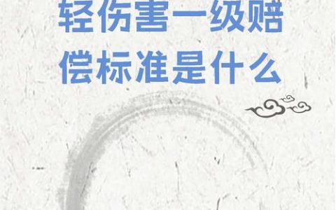 轻伤一级赔偿标准与量刑规定详解