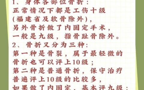 骨折伤残等级评定标准与实务指南