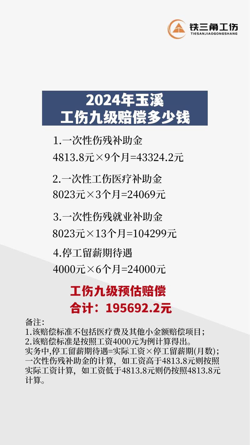 9级伤残赔偿标准与计算详解