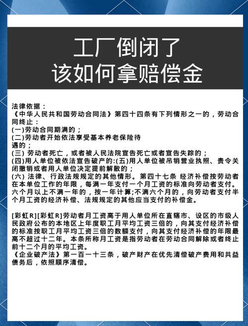工厂关闭员工补偿解析：标准、程序与维权要点