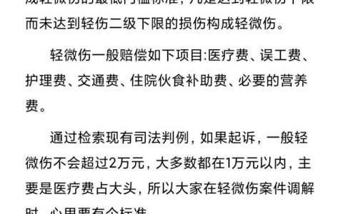 打架致人轻微伤的法律责任与赔偿标准