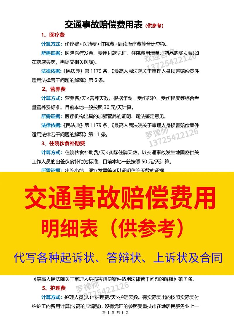 交通事故赔偿标准详解与理赔流程指南