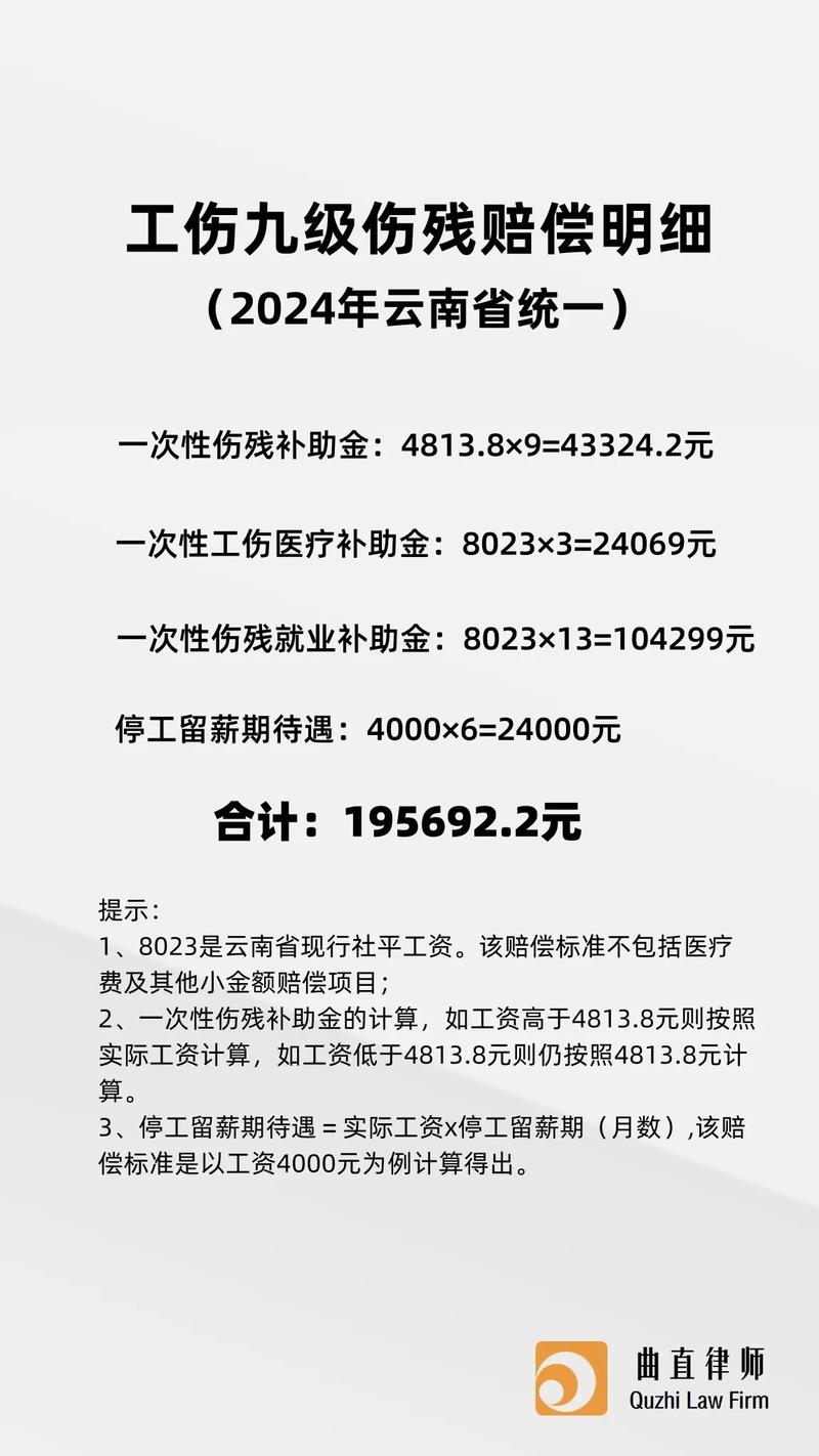 详解九级伤残赔偿标准：哪些因素决定最终金额？