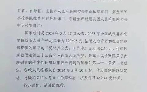 国家赔偿新标准：人身自由每日补偿额度及申请指南