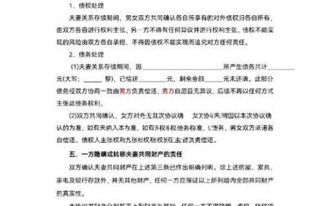 离婚协议书深度解析：财产分割与子女抚养要点及风险防范