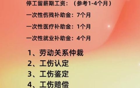 工伤赔偿标准与申请流程全解析