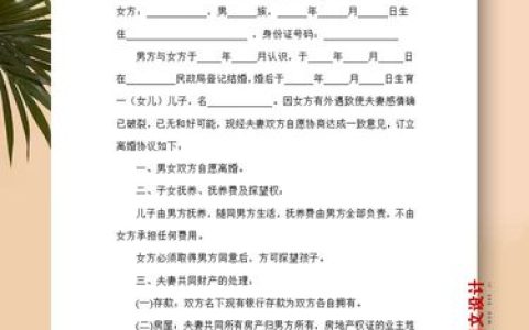 一份规避未来纠纷的离婚协议书指南